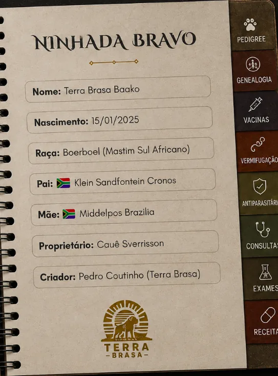 Registro de ninhada Terra Brasa